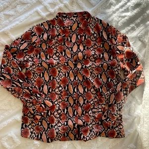 Shein snake print blouse
